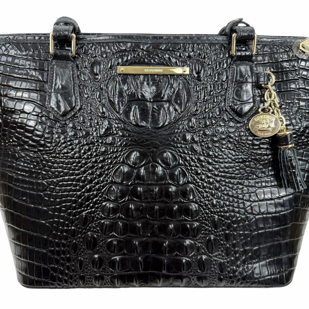 Brahmin Medium Asher Melbourne Tote Bag Shoulder Bag Black - Picture 12 of 15